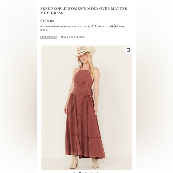 Free people women’s mind over matter dress size small - Picture 4 of 5